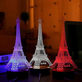 Usb 100 3d Creative Led Nightlight Tower Eiffel