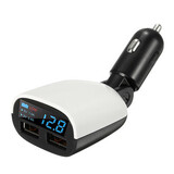 Dual USB Car Charger HTC Samsung Galaxy Note S6 LED Display