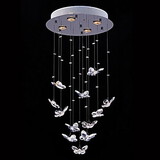 Clear Lamp Modern Lights Lighting Pendant Crystal Shape Butterfly