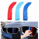 M Style Front Kidney Grille BMW 5 Series Decal Grill 3pcs Color Buckle