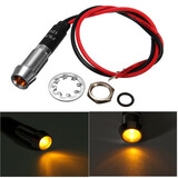 Amber LED Car Truck Boat 8mm 12V Directional Indicator Light Pilot Dashboard Lamp