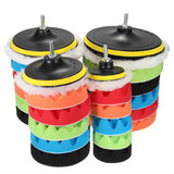 7pcs Sponge Polishing Buffer Kit Waxing Buffing Pads Car Polisher