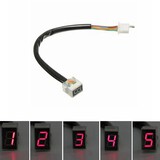 digital Display Shift Lever Indicator Sensor Gears Red Motorcycle LED Universal