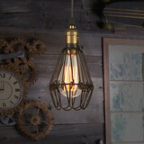 Vintage Restoring Ancient Ways Droplight Bulb Included Pendant Lights Wrought Iron Cage