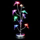 Table Lamp Plastic Dolphin Shape Colorful