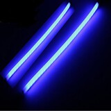 Guide Turn Signal Light Motorcycle Auto 2Pcs LED Strip Blue Flexible