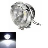 Headlight Head Chrome Case LEDs Lamp 12V Universal Motorcycle