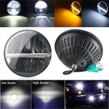 Hummer Hi Lo LED Headlights 7inch H4 2Pcs Beam 4x4 Offroad Jeep Wrangler Harley Davidson 30W