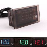 Waterproof Motorcycle LED Panel Digital Display Voltage Voltmeter