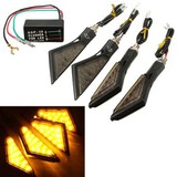 Flasher Relay 4pcs Universal Indicators Lamp Motorcycle Turn Signal Light 15LED