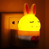 Creative Assorted Color Rabbit Induction Sleep Warm White