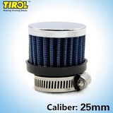 Air Filter Cold Air Intake Diameter Tapered Tirol Universal 25mm Round Mini Blue