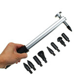 Universal Paintless Hail Damage Removal Tool Dent Repair Hammer Aluminum 9Pcs