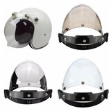 Color Bubble Visor Motorcycle Helmet Wind Lens Shield Flip Up Button Face