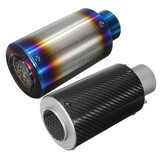 Universal Motorcycle Carbonfiber Exhaust Muffler Pipe Cylinder 38-51mm