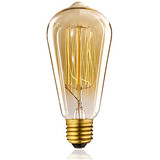 St64 Vintage Incandescent Antique Style Lamp Glass Clear 60w