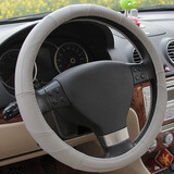 38CM Genuine Skidproof Leather Steel Ring Wheel Cover Wheel Covers Car