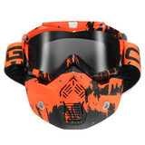 Detachable Modular Face Mask Shield Goggle Motorcycle Helmet Protect