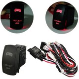 ON OFF Switch 12V Red 40A Laser Relay Fuse LED Light Bar Rocker Wiring Harness