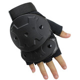 Tactical Antiskid Climbing Half Finger Outdoor Racing Leather Gloves