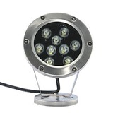 Outdoor 9w 9pcs Ac/dc12v Underwater High Power Led White Led Light