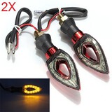 Red Universal Motorcycle LEDs Turn 4 X Light Indicator Lamp