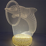 Effect Products Selling Shape Hot Dolphin 3d Holiday Led Night Lamp