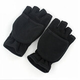 Warm Fleece Flip Winter Waterproof Mittens Convertible Top Fingerless Gloves