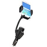 Mount Holder USB Ports Cell Phone GPS Dual 2 Car Cigarette Lighter Charger