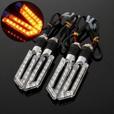 Universal 4pcs Chrome Motorcycle Turn Signal Indicators Light Lamp