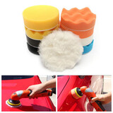 11Pcs Tool Set Car 4inch Pad Kit Sponge Polishing Cleaning Wash Waxing Buffing