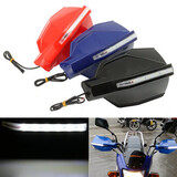 Handguard Protector Motorcycle 8inch Pair Handlebar Bike Universal 22mm LED