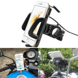 Phone 5V USB Charger Navigation Holder 12-85V Universal 1.5A Motorcycle Handlebar
