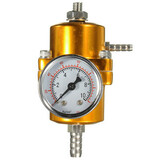 Pressure Gauge Adjustable PSI Fuel Pressure Regulator Gold