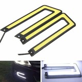 COB 6000K LED Car Fog Daytime Running Light Fog Light DRL Driving U-Shaped