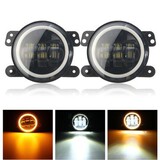 LED Amber 4inch Auxiliary Headlight Harley Jeep Wrangler Passing Light 60W