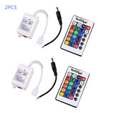 Led Strip Rgb 12v 2pcs Remote Controller Light Led Bulb White