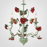 Chandelier Lamp Iron European American Flowers Garden Lamp Flower