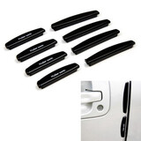 Bumper Strip Door Jamb Protector 8Pcs Car Door Scratch Stickers Guard Black