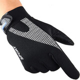 Anti-Skidding Full Finger Gloves Print Blue Black Riding Red Grey Skiing Climbing