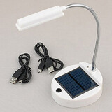 Solar Power 4-led Flexible Light Lamp Desktop Reading