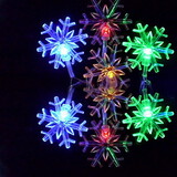110/220v 3w String Fairy Lamp Shaped 2-led Snowflake 6m