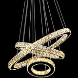 Large Three Rings K9 Lighting Ceiling Light