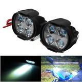 Black Pair 8W Bicycle Scooter ATV Motor Bike IP65 Spotlightt 800LM Headlamp