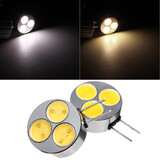 3SMD G4 12V Pure Light Lamp Bulb 3W COB LED Car Warm White