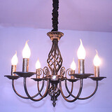 Lamp American Retro Restaurant Candle Wrought Iron