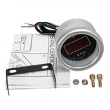 Fitting Kit 12V Gauge Tachometer Display with Rev Counter 52mm Red Digital RPM