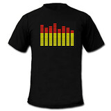 Activated Visualizer Meter Led Music Sound T-shirt And Spectrum