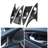 2016 2017 ABS Cover Trim Honda Civic Door Handle Carbon Fiber Style 4pcs Side Bowl