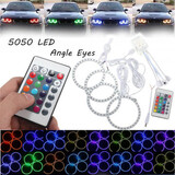 4pcs 12V 100mm Remote Control Angel Eyes Multi-Color 5050 Flash LED SMD RGB